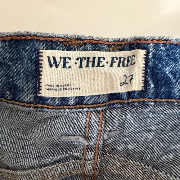 Free People Blue Good Luck Barrel Jean Like New - Picture 12 of 14